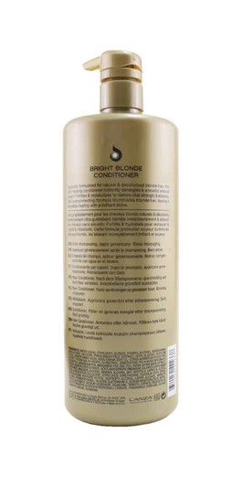 Цілющий кондиціонер для натурального і знебарвленого світлого волосся LʼANZA Healing Bright Blonde Conditioner, 950 ml - 2